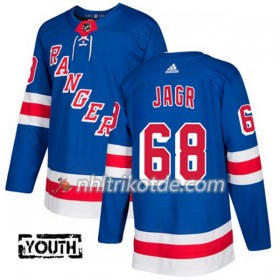 New York Rangers Trikot Jaromir Jagr 68 Adidas 2017-2018 Blau Authentic - Kinder